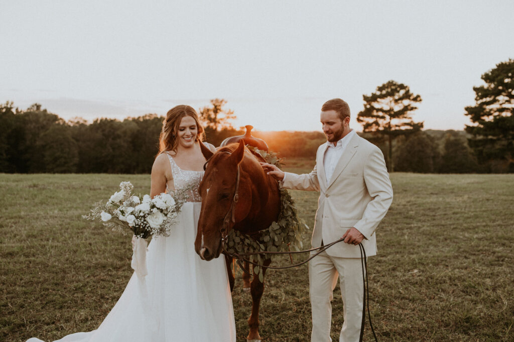 a texas couple having their wedding on a ranch
