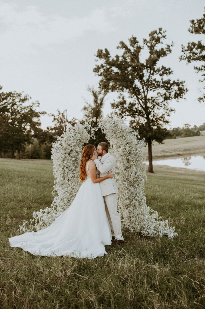 a texas couple having their wedding on a ranch