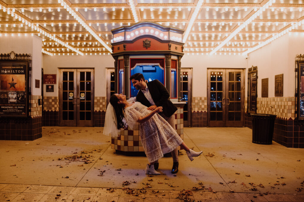 couple dancing during their engagement session