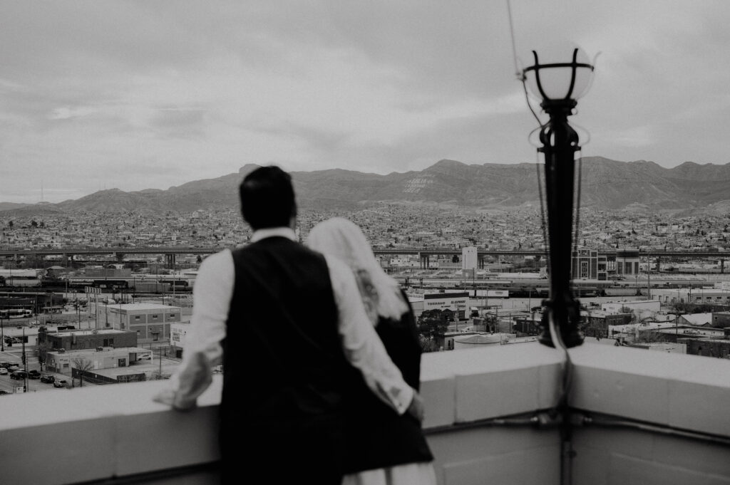 couple looking at downtown el paso