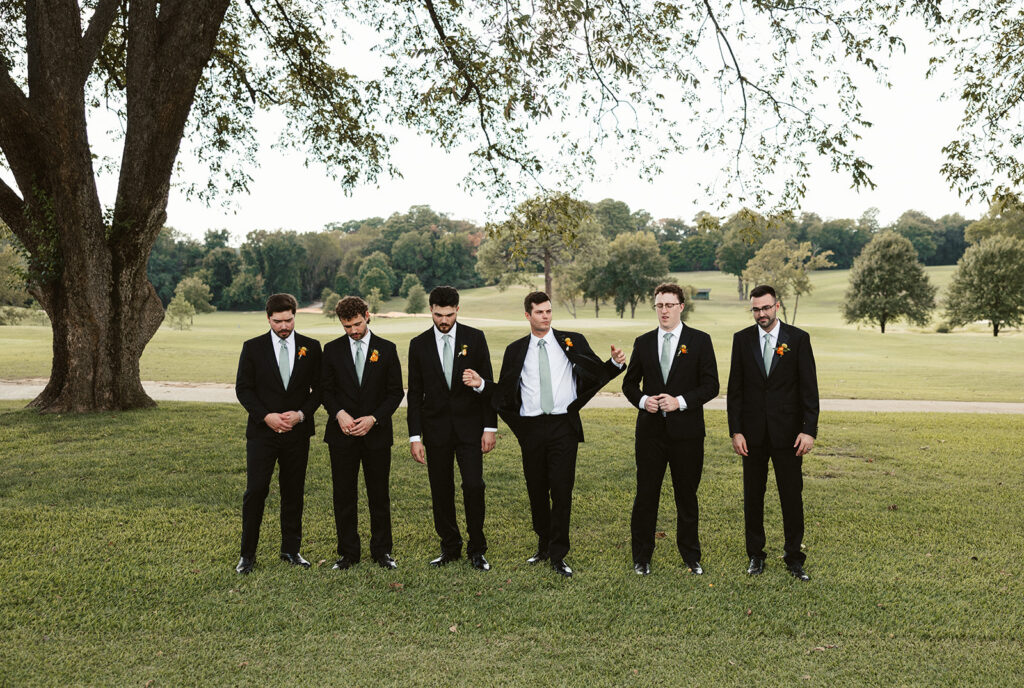 groom and the groomsmen at the luxurious wedding day 