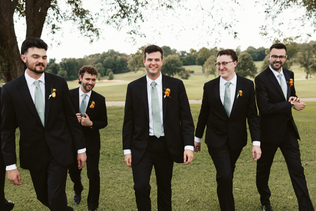 groom and his friends at the luxurious wedding day 