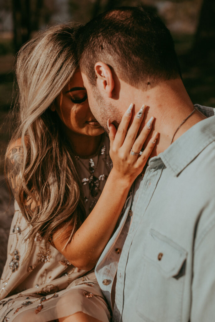amazing couple at their unique engagement session 