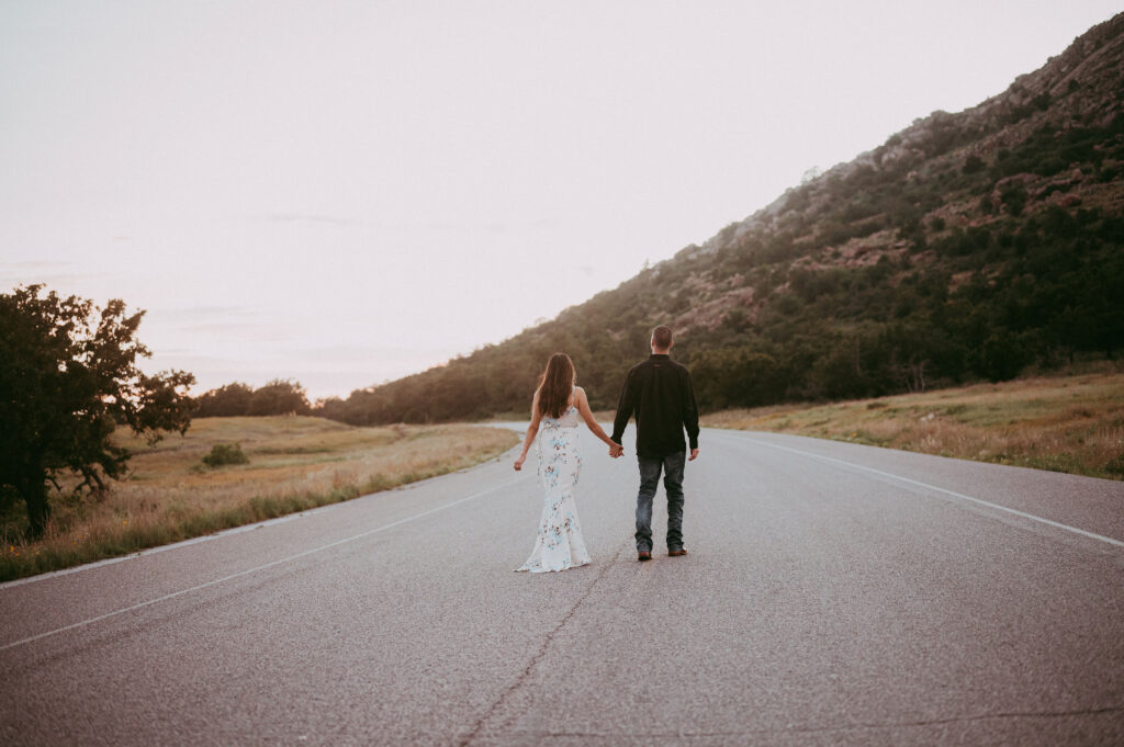 couple walking around their Mountain Wedding and Elopement Locations