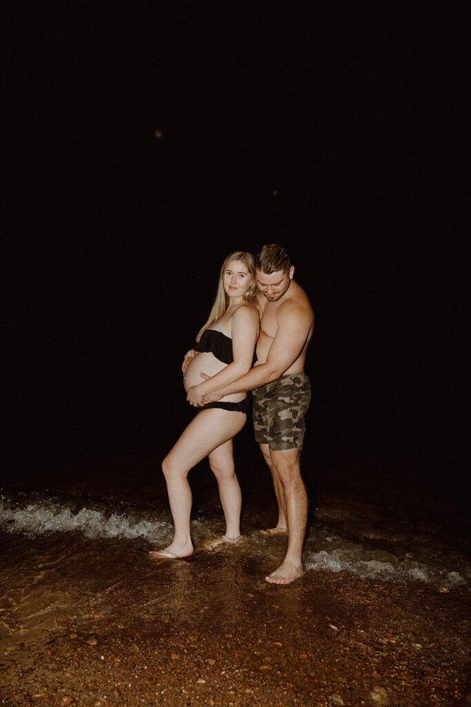 soon to be parents at their maternity session 